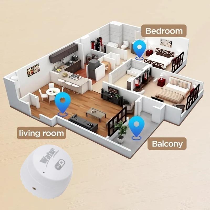 Wifi Water Leak Detector - WiFi Intelligent Water Leak Detector Alarm