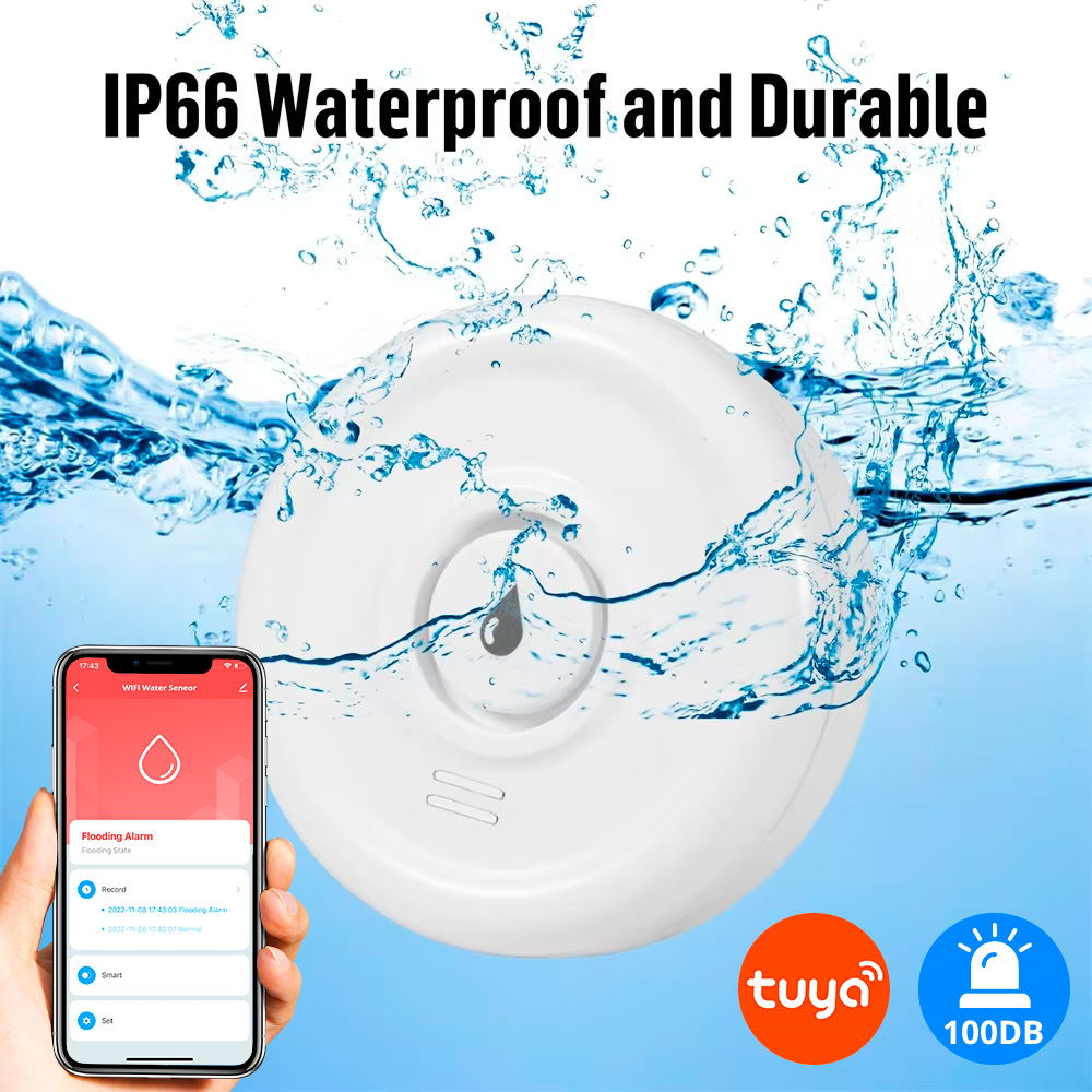 Wifi Water Leak Detector - KERUI Tuya Smart Life WiFi Water