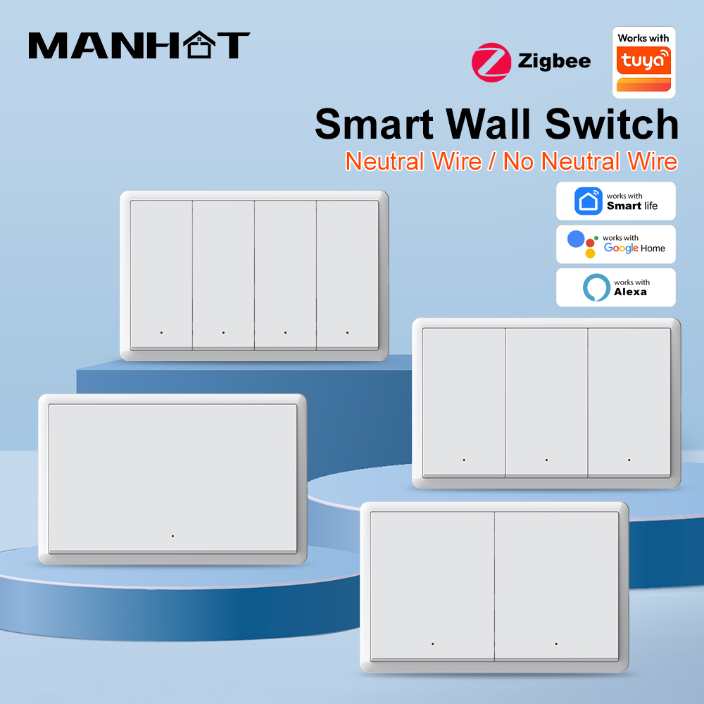 Smart Home Switch - MANHOT ZigBee3.0 Smart Switch No Neutral