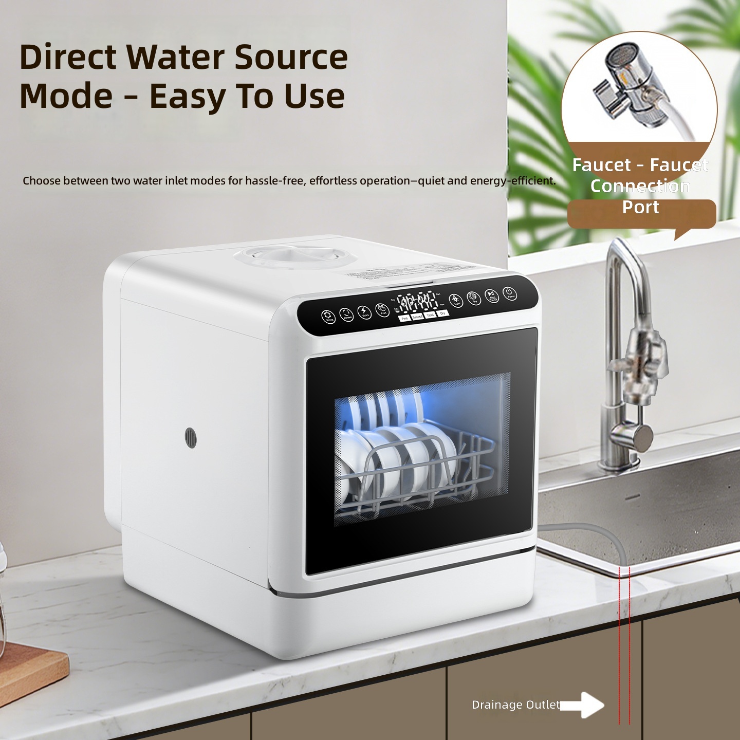 Dishwasher, 220V UK Plug, Larg - огляд і ціна Smart Home Ac