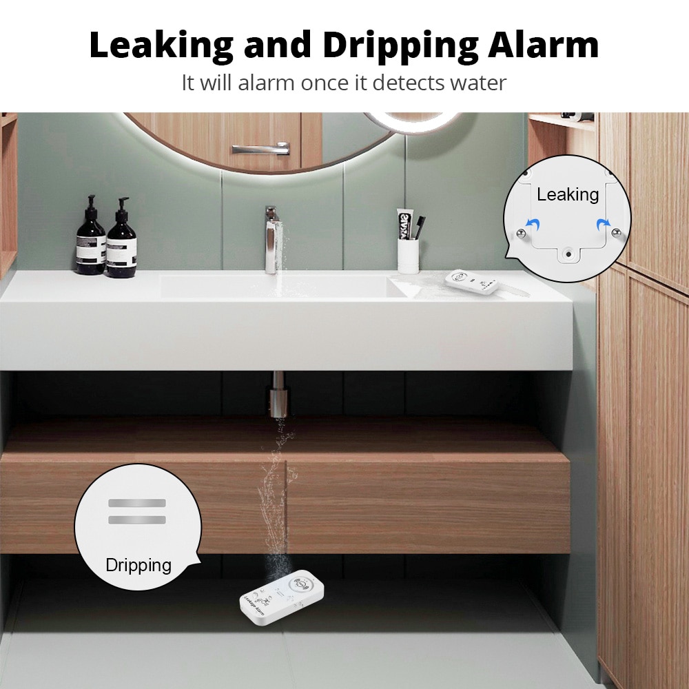 KERUI Wireless Water Sensor 90 - огляд і ціна Wifi Water Leak Detector