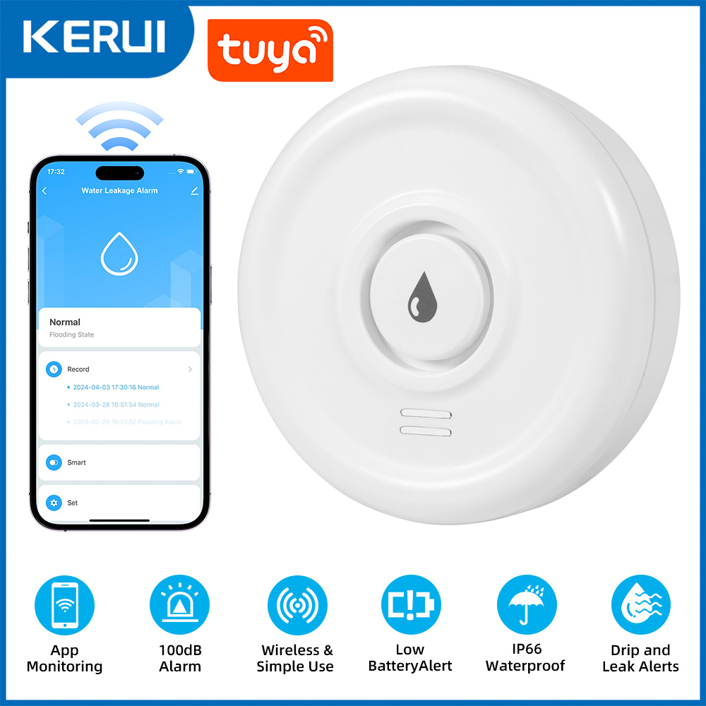 KERUI Tuya Smart Life WiFi Wat - огляд і ціна Wifi Water Leak Detector