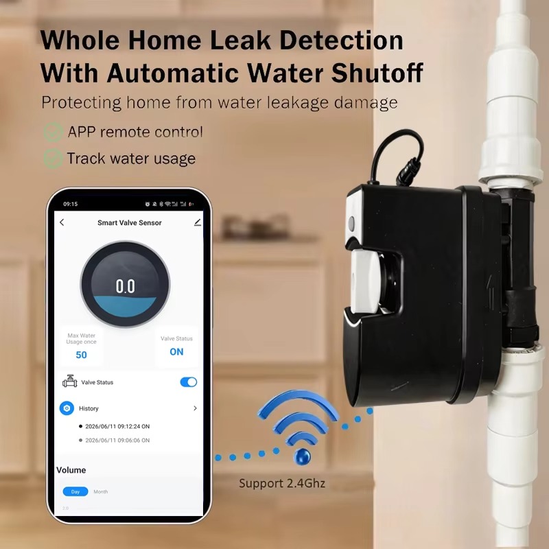 WiFi Smart Water Valve With Fl - огляд і ціна Wifi Water Leak Detector