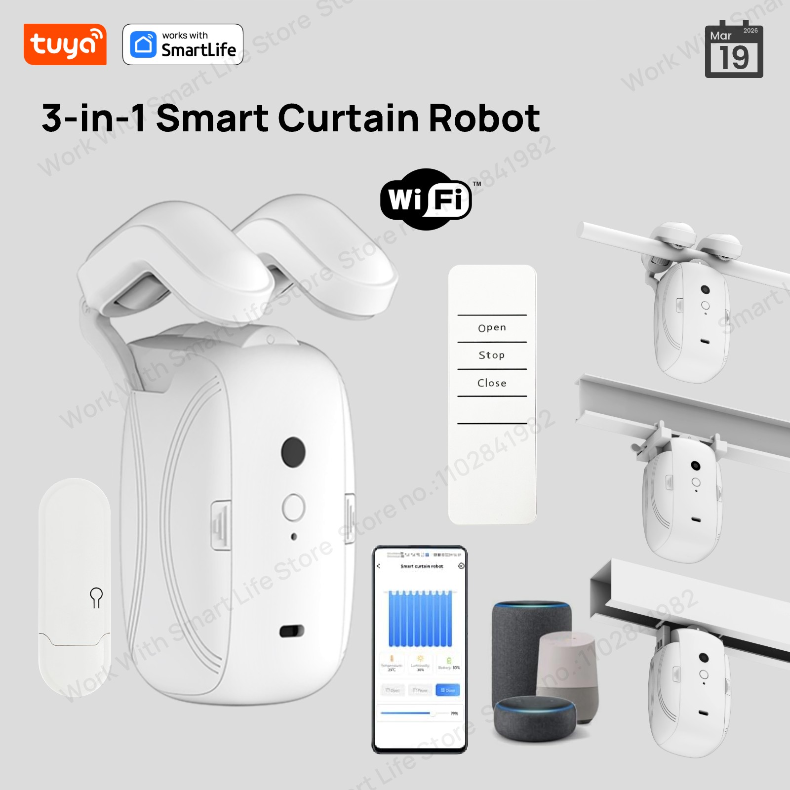 1/2PCS Tuya Smart WiFi Curtain - огляд і ціна Smart Home Living