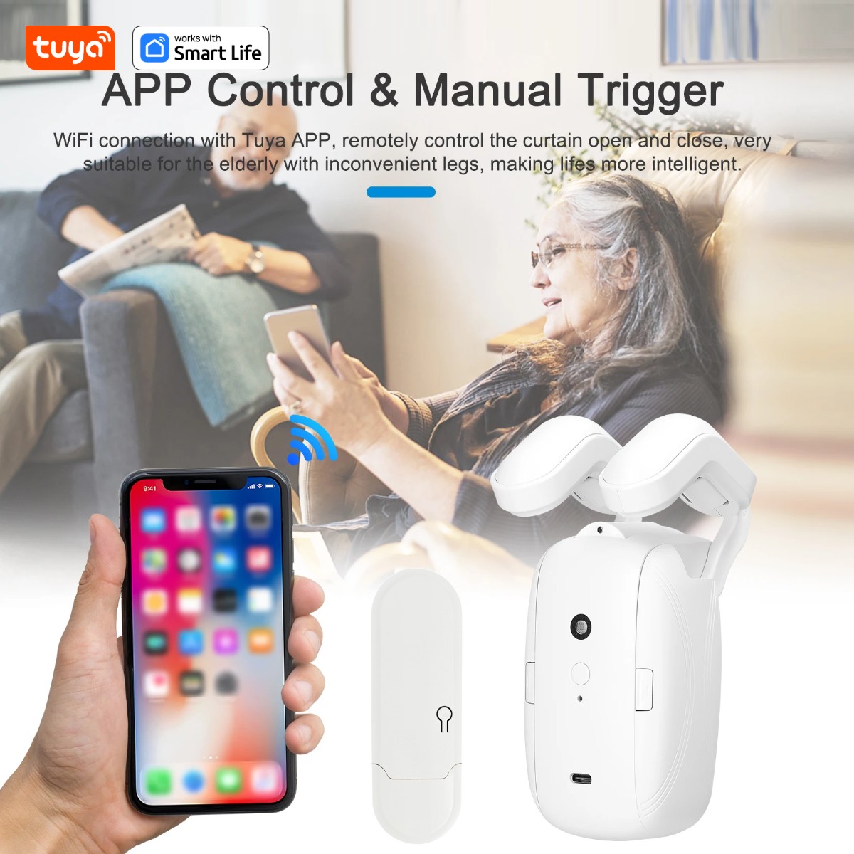 1/2PCS Tuya Smart WiFi Curtain - огляд і ціна Smart Home Living