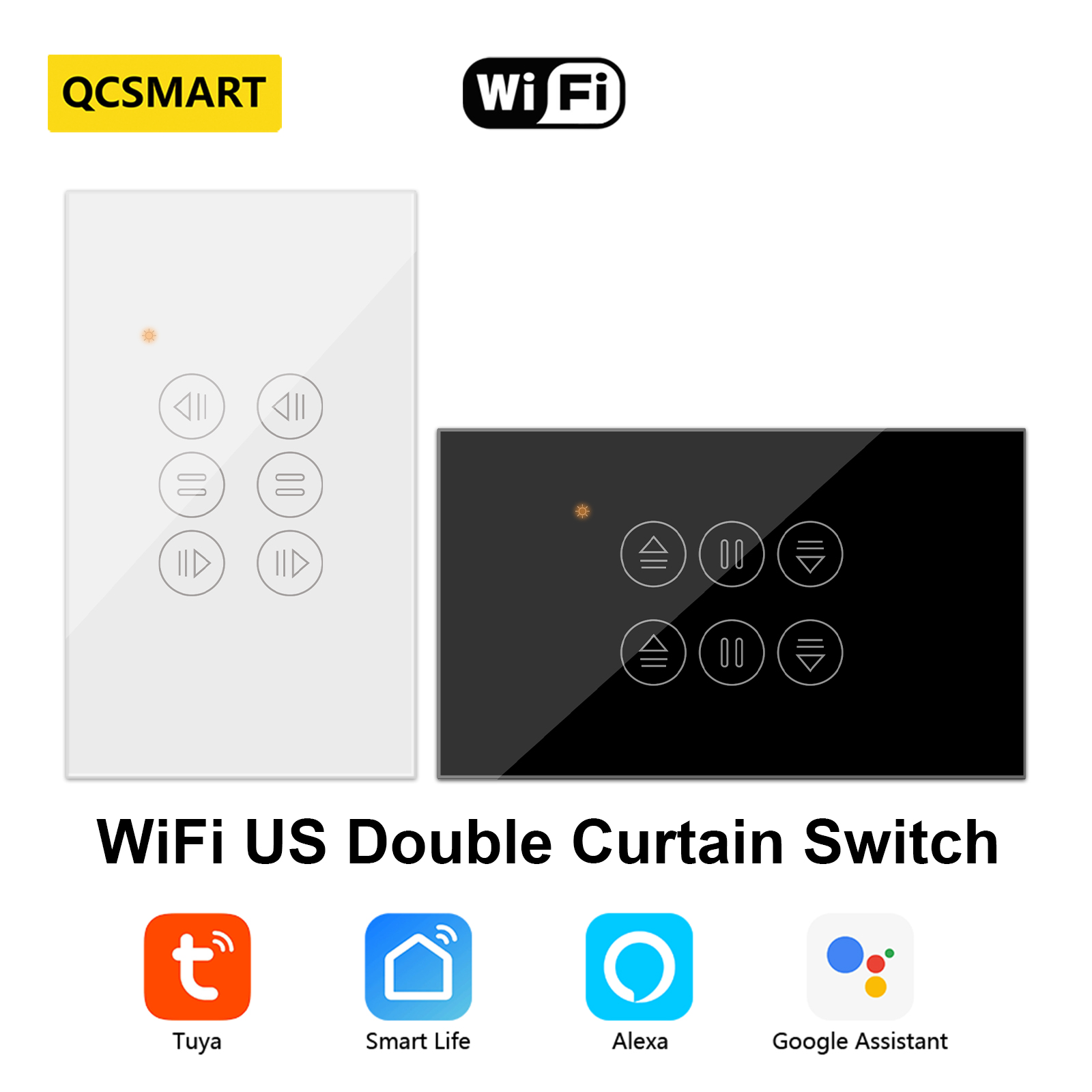 QCSMART WiFi Double Curtain US - огляд і ціна Smart Home Blinds