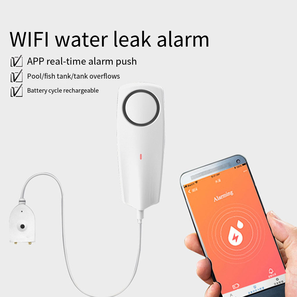 White Home Water Leak Detector - огляд і ціна Wifi Water Leak Detector