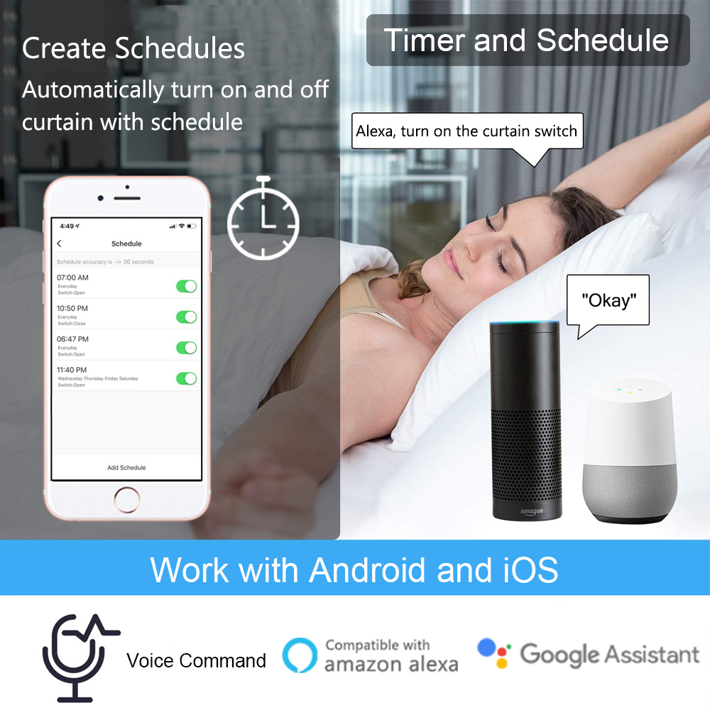 Tuya Smart Life Curtain Switch - огляд і ціна Smart Home Blinds