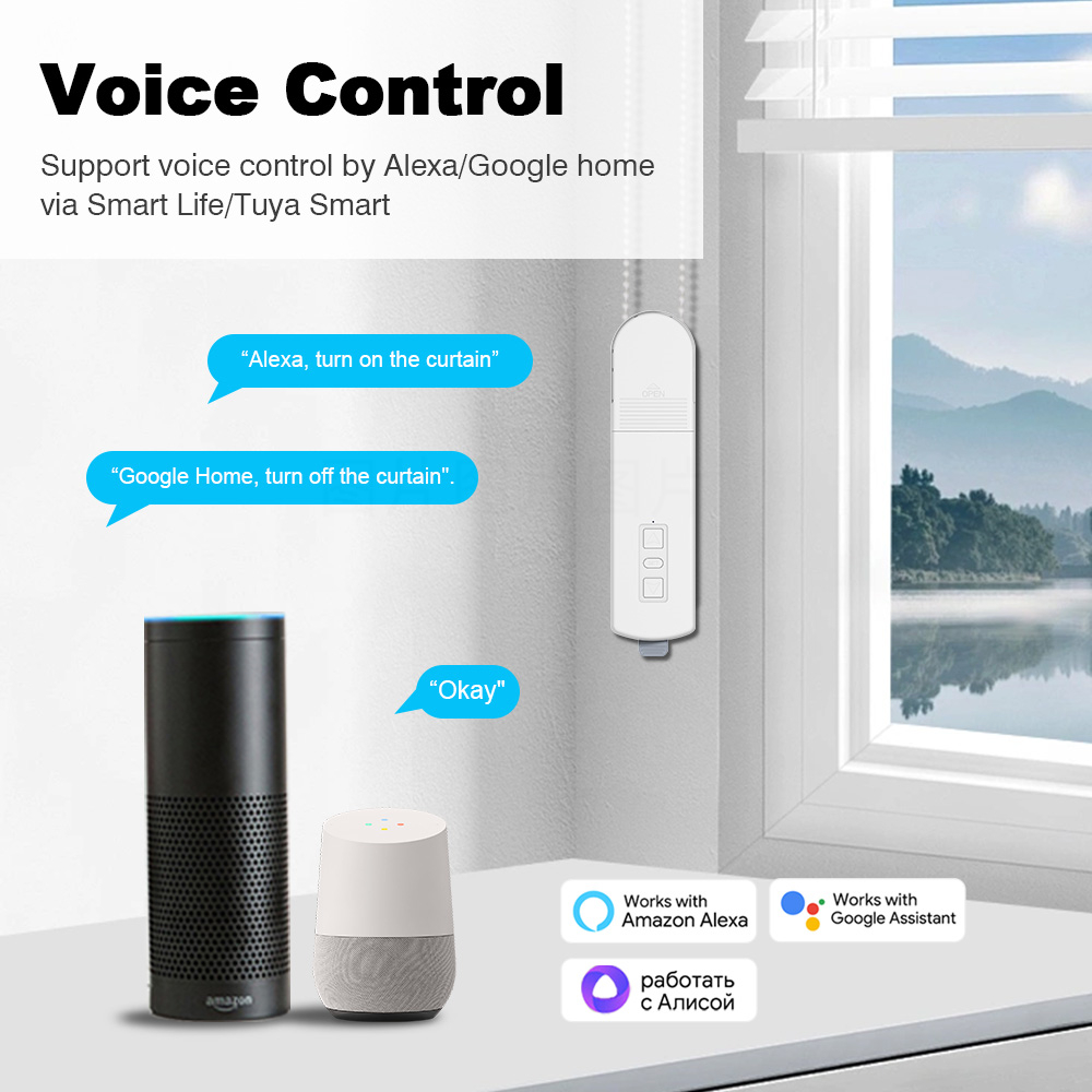 Work With Tuya Zigbee Smart Cu - огляд і ціна Smart Home Blinds