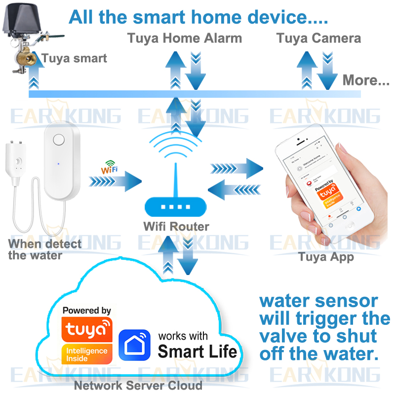Tuya WiFi Smart Water Leak Sen - огляд і ціна Wifi Water Leak Detector