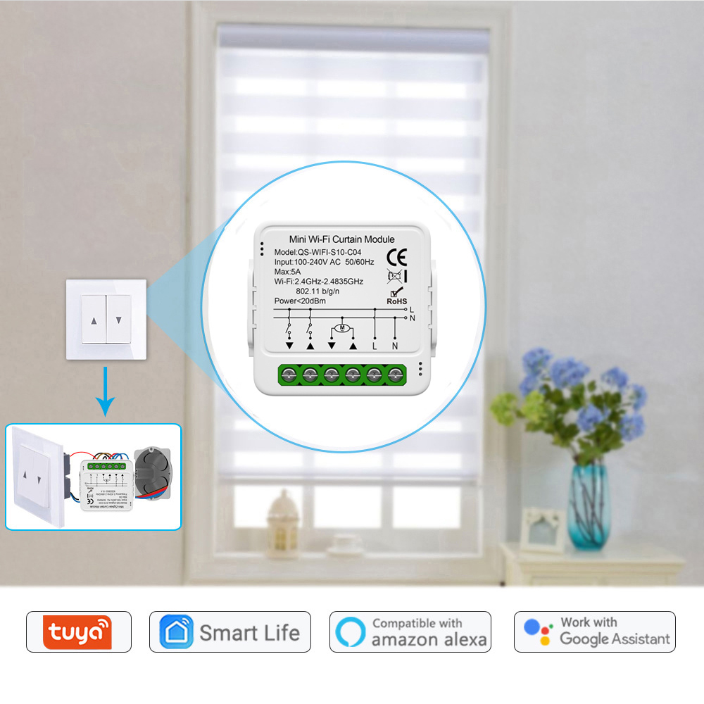 Tuya WiFi Zigbee Smart Curtain - огляд і ціна Smart Home Blinds